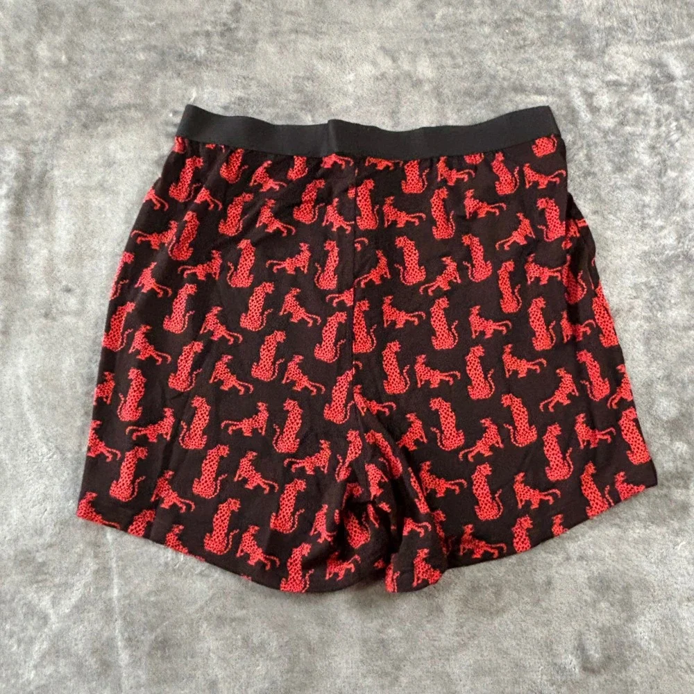 MeUndies Mens Boxer Shorts Red Leopard Cheetah Animal Print Black M M900